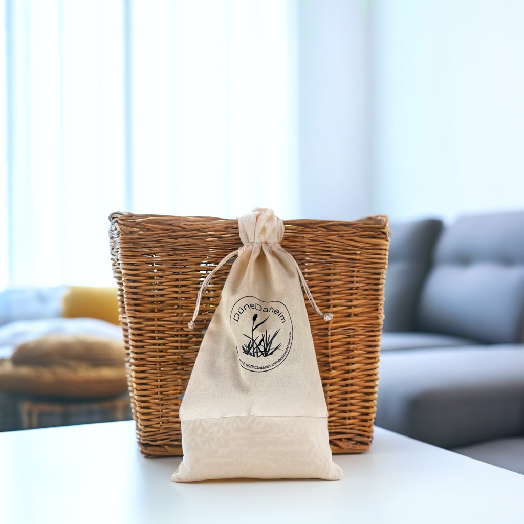 Urne im Baumwollbeutel - Basis Paket Urnenübergabe für zu Hause